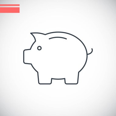 kumbara düz simgesi