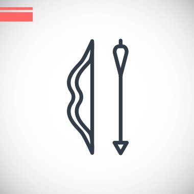 Okçuluk düz simgesi