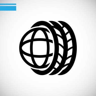 araba lastikleri ve simge