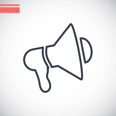 Megafon düz simgesi