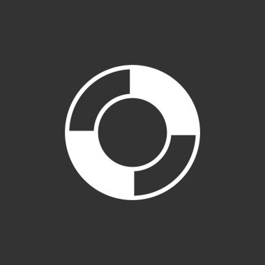 Lifebuoy düz simgesi 