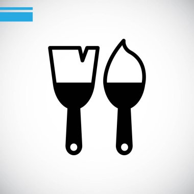 Fırçalar basit simgesi