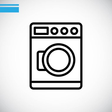 çamaşır makinesi düz simgesi
