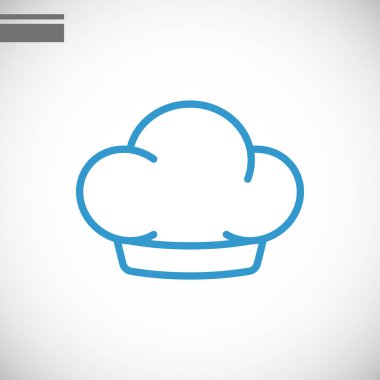 Chef şapka basit simgesi