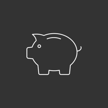 kumbara düz simgesi