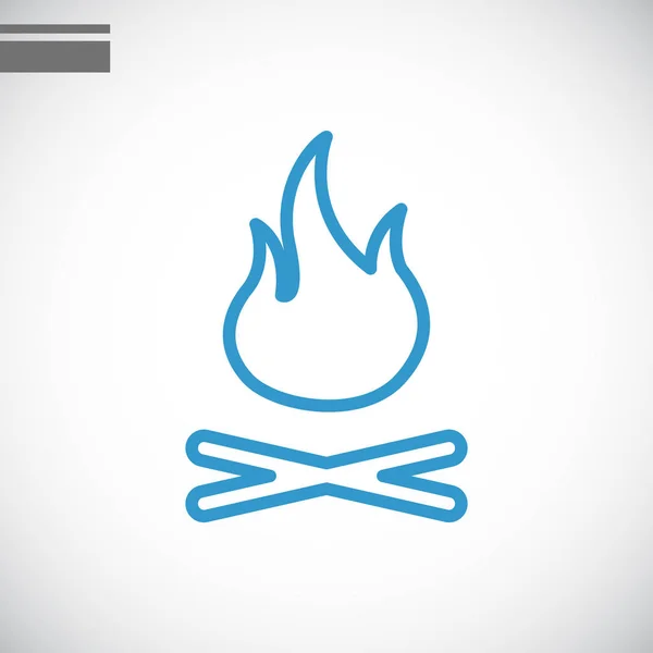 Bonfire flat icon — Stock Vector