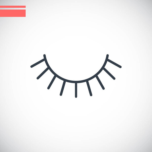 eyelashes  flat icon