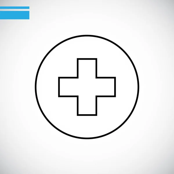 Medycyna krzyż płaskie ikona — Wektor stockowy