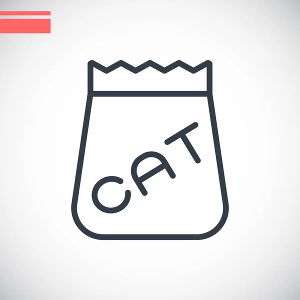 Comida para gatos icono simple — Vector de stock