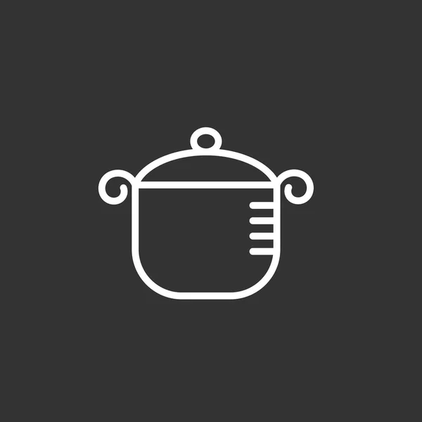 Kuchyňské hrnce ikona — Stockový vektor