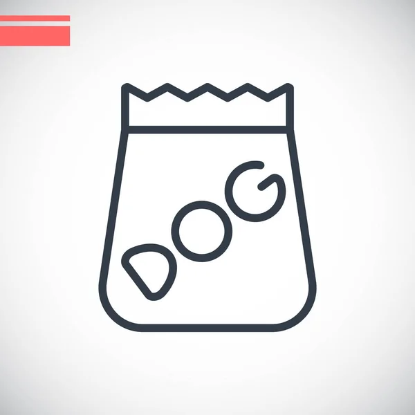 Kutya élelmiszerek egyszerű ikon — Stock Vector
