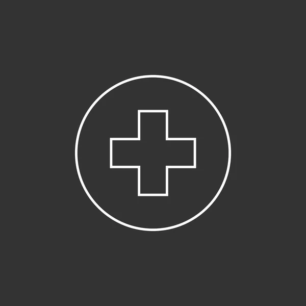 Medicine cross  flat icon — Stock Vector