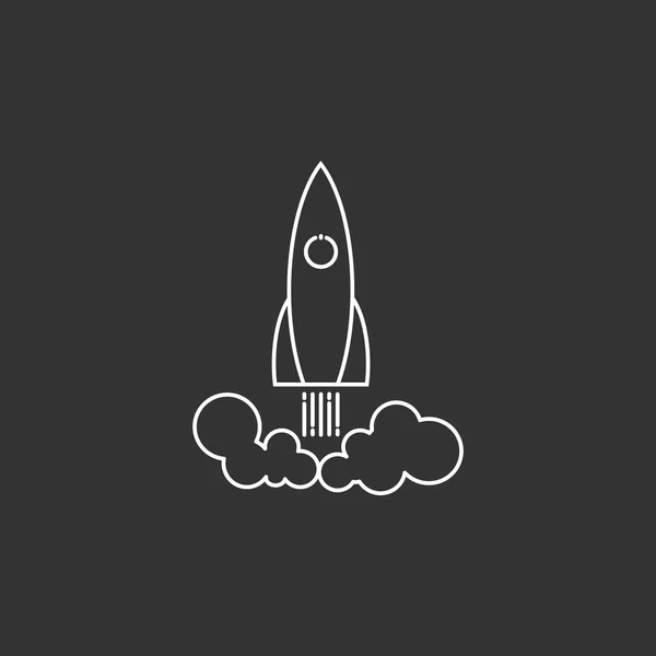 フライング ロケット ロゴ — ストックベクタ