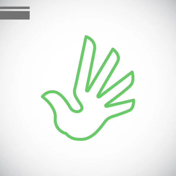 Hand or bird logo — Stock Vector