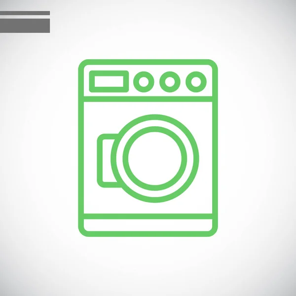Lave-linge icône plate — Image vectorielle