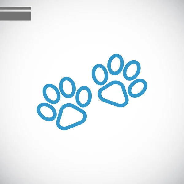 Empreintes de pattes d'animaux icône — Image vectorielle