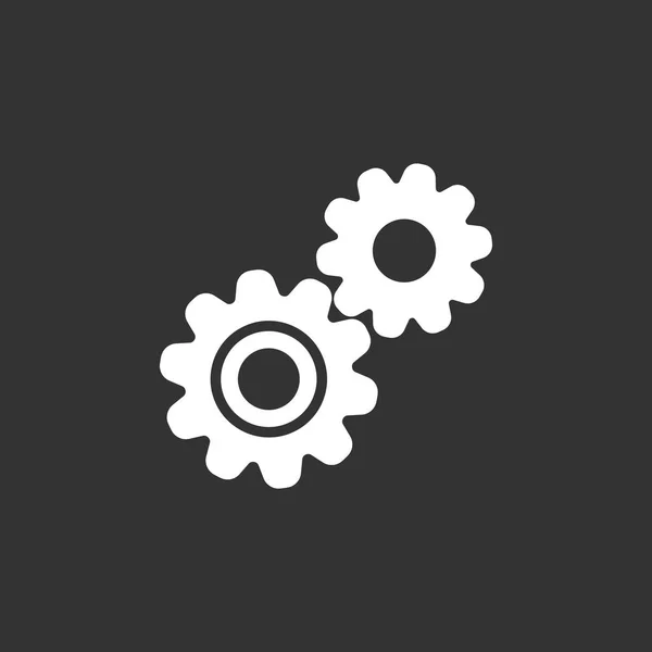 Gears platte pictogram — Stockvector