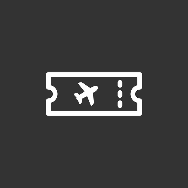 Billete de avión icono plano — Archivo Imágenes Vectoriales