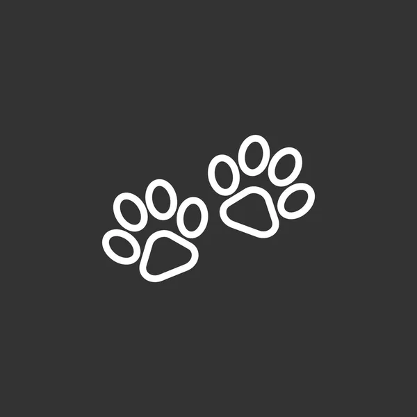 Afdrukken van dier paws pictogram — Stockvector