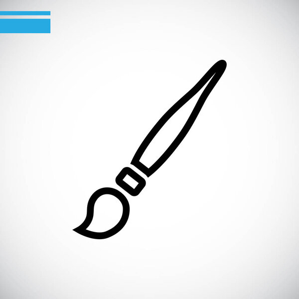 Pincel icono plano — Vector de stock