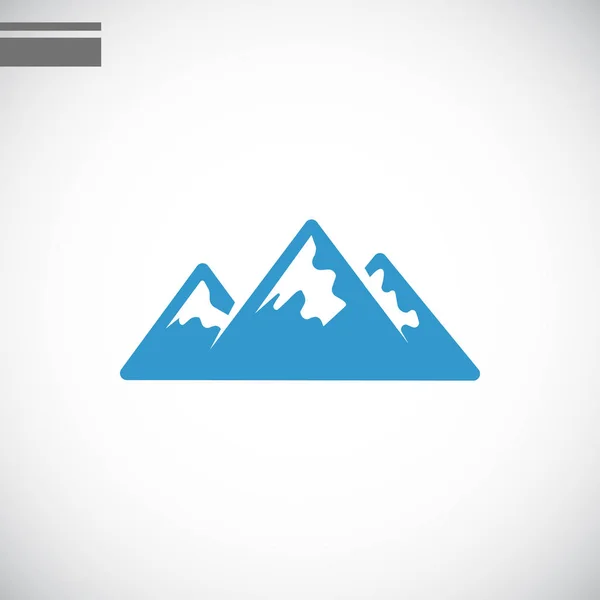 Icône montagne plat — Image vectorielle