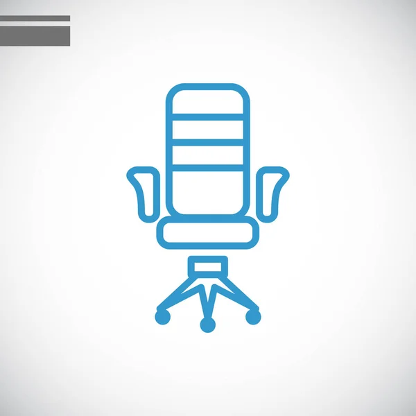 Büro Sessel flache Ikone — Stockvektor