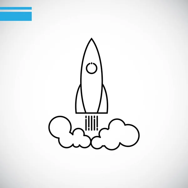 Flying rocket  logo — Stock Vector