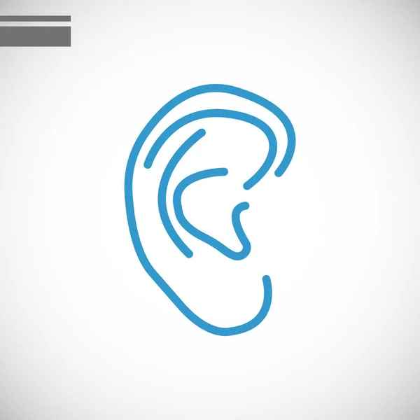 Вухо плоских значок — стоковий вектор