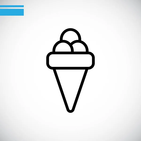 Dondurma simgesi — Stok Vektör