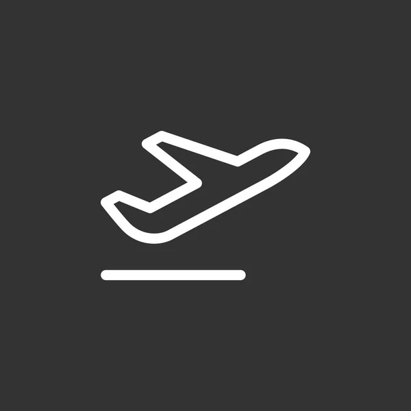 Repülőgép lapos ikon — Stock Vector