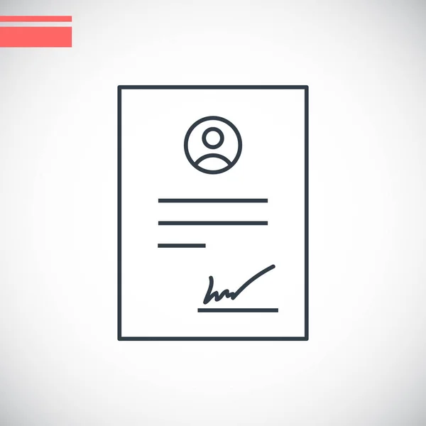 Contract  document  flat icon — Stock Vector
