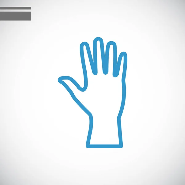 Handschuh-Flach-Symbol — Stockvektor