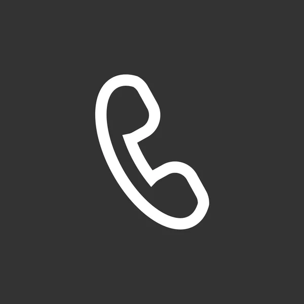 Teléfono icono del auricular — Vector de stock