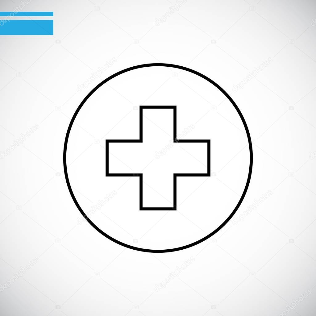 Medicine cross  flat icon 