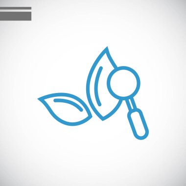 Büyüteç simgesiyle botanik