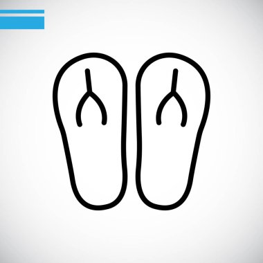 parmak arası terlik düz simgesi