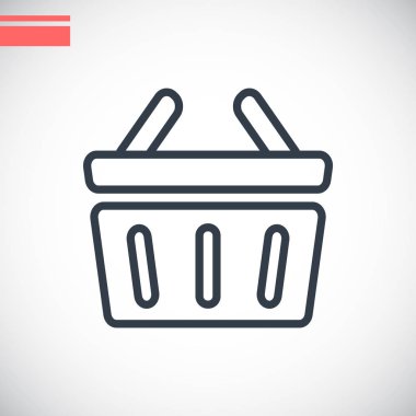 Alışveriş sepeti çizgisi simgesi
