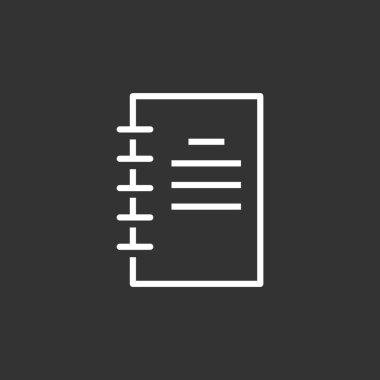 Not defteri düz simgesi