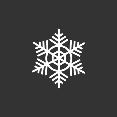 kar tanesi düz simgesi