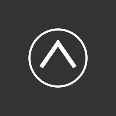 yukarı ok düz simgesi