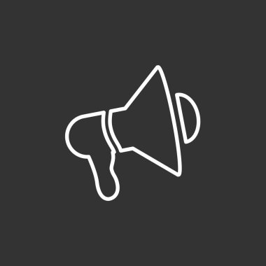 Megafon düz simgesi