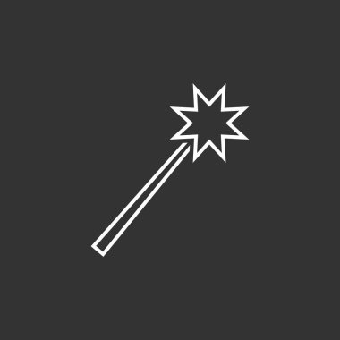 sihirli değnek basit simgesi