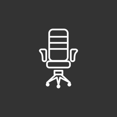 Ofis koltuk düz simgesi