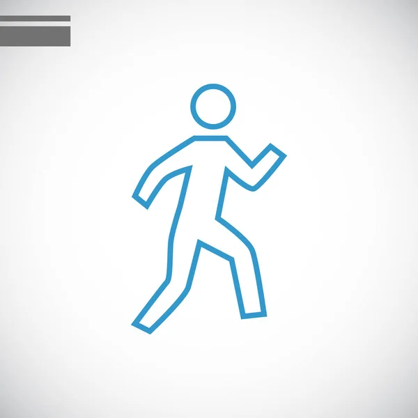 Persona corriendo icono plano — Vector de stock