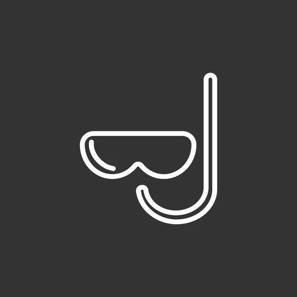 Tauchermaske einfaches Symbol — Stockvektor