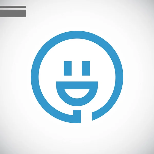 Sorridente e plug — Vetor de Stock