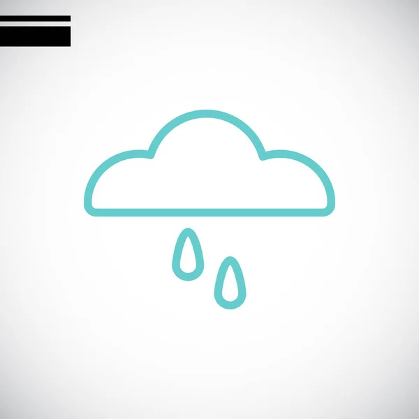 Cloud with drops — Stock Vector