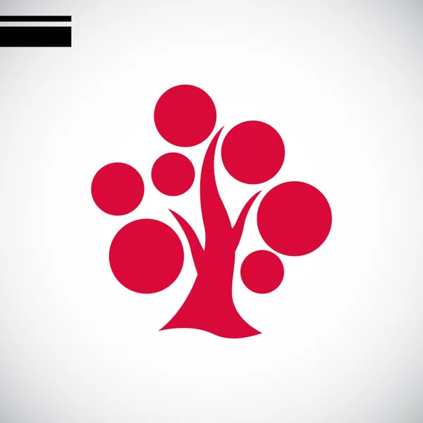Icône plate arbre — Image vectorielle