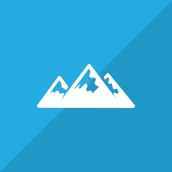 Montañas icono plano — Vector de stock