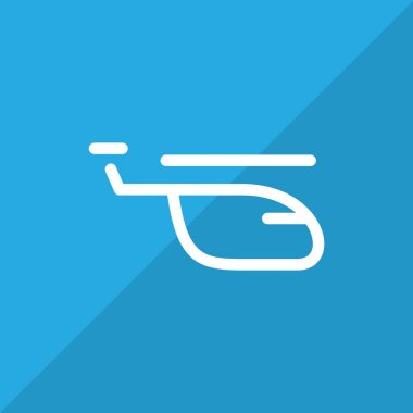 Helikopter düz simgesi